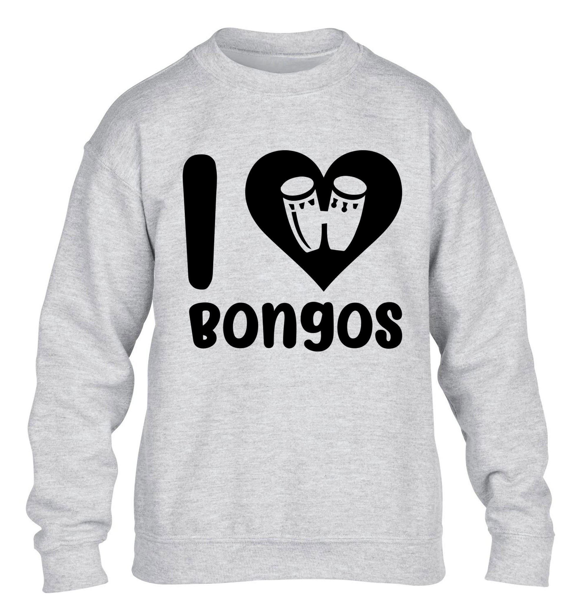 I love bongos children's grey sweater 12-14 Years