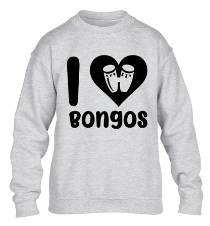 I love bongos children's grey sweater 12-14 Years