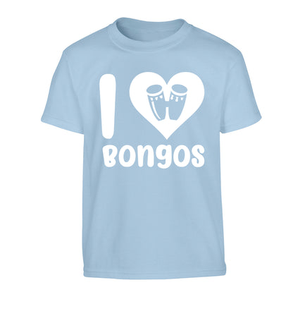 I love bongos Children's light blue Tshirt 12-14 Years