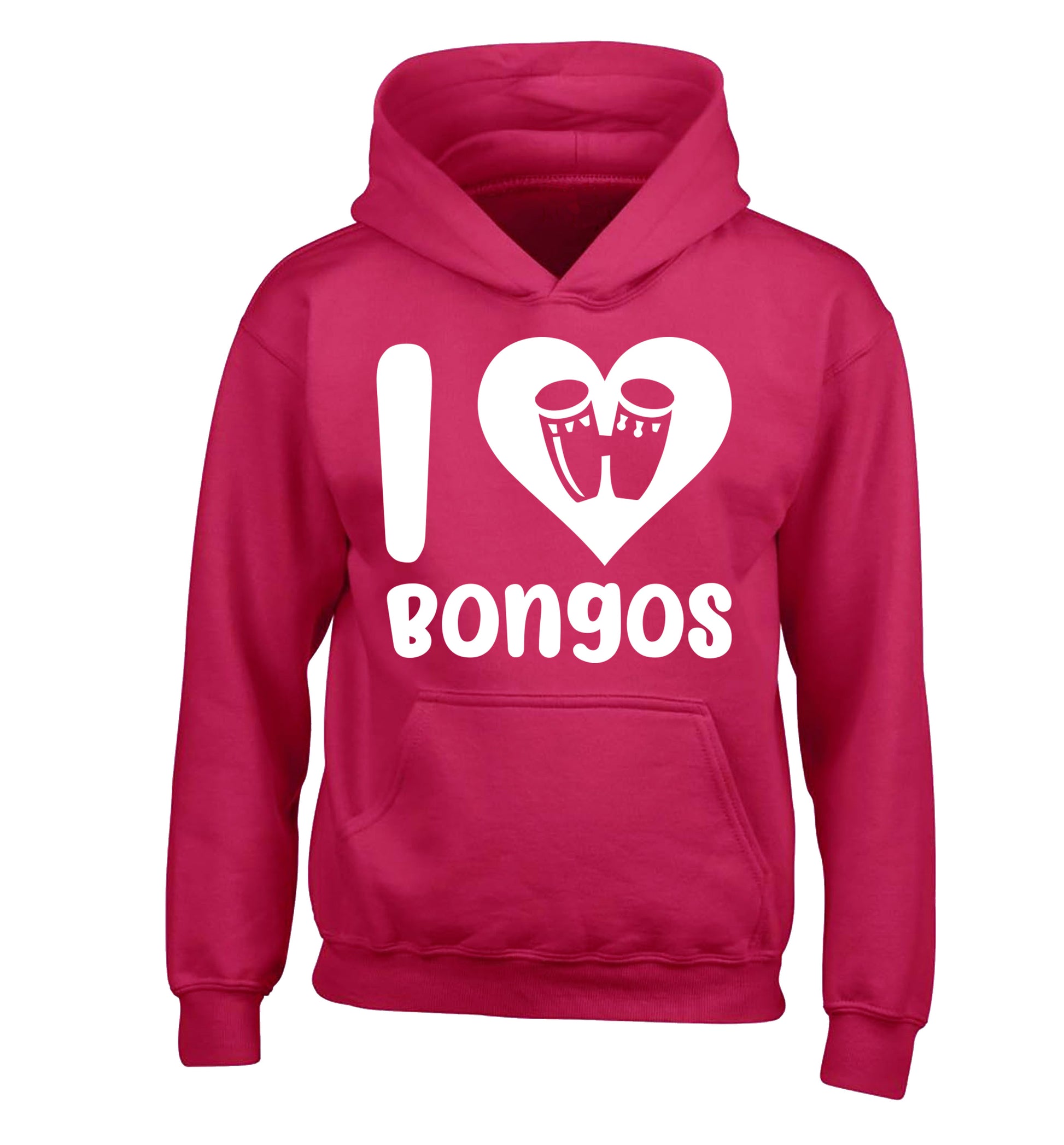 I love bongos children's pink hoodie 12-14 Years