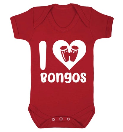 I love bongos Baby Vest red 18-24 months