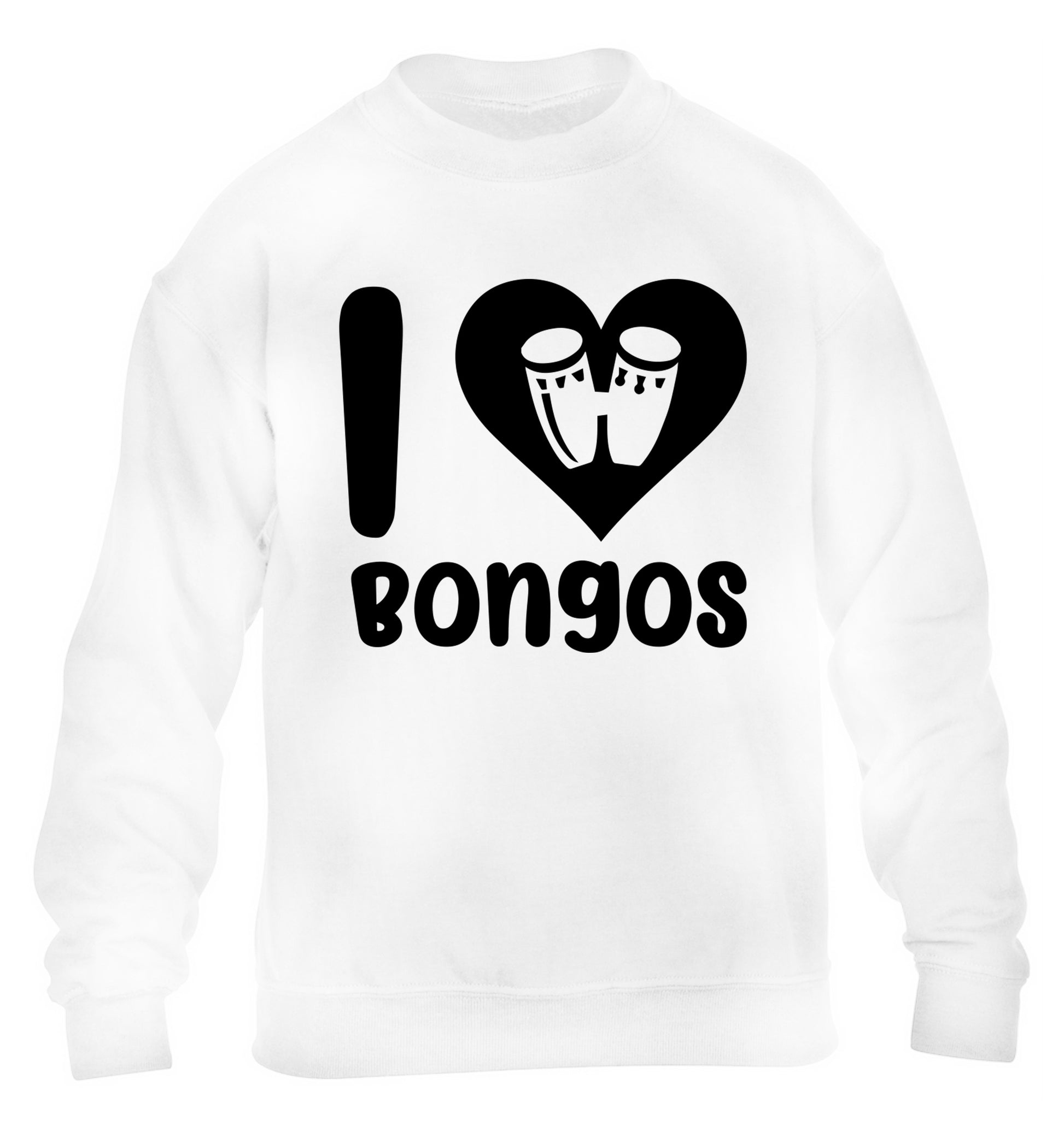 I love bongos children's white sweater 12-14 Years