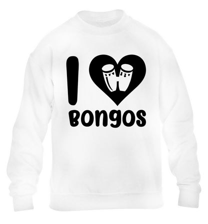 I love bongos children's white sweater 12-14 Years
