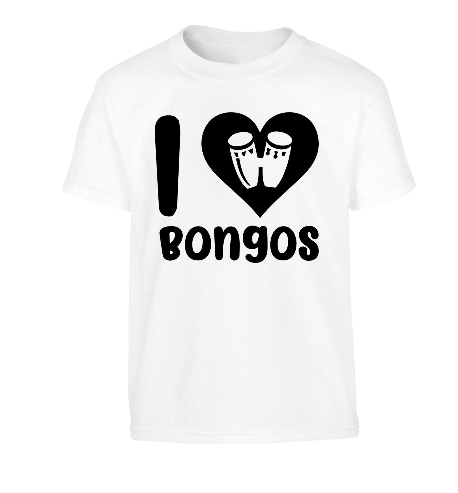 I love bongos Children's white Tshirt 12-14 Years