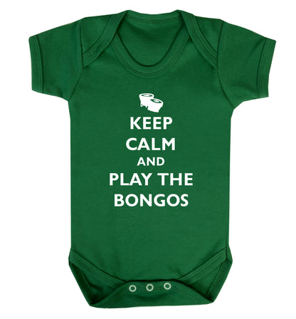 Keep calm and play the bongos Baby Vest green 18-24 months