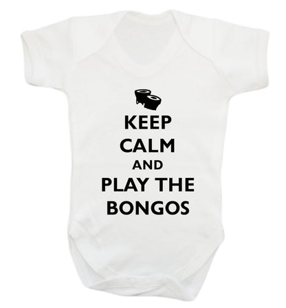 Keep calm and play the bongos Baby Vest white 18-24 months