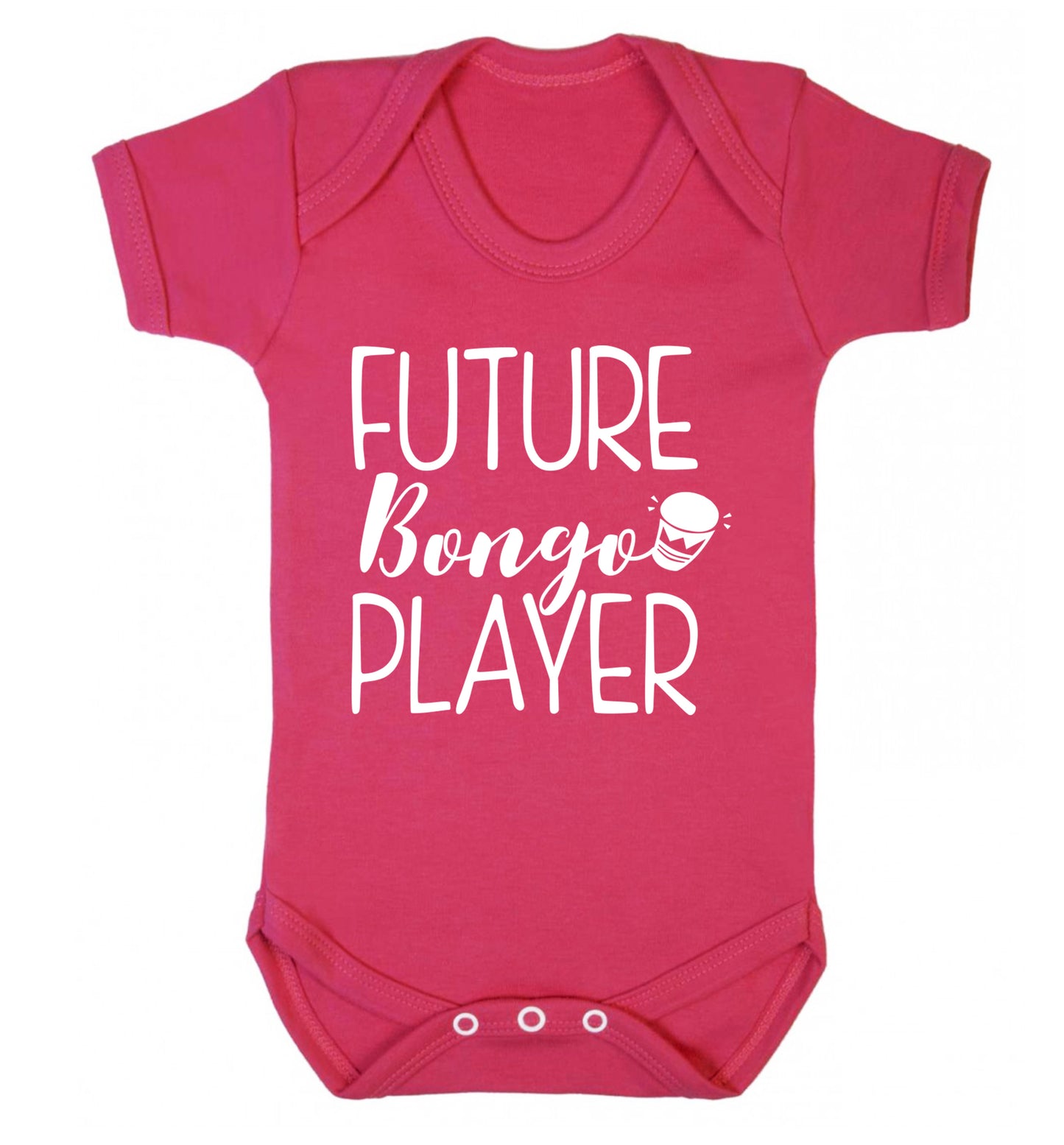 Future bongo player Baby Vest dark pink 18-24 months