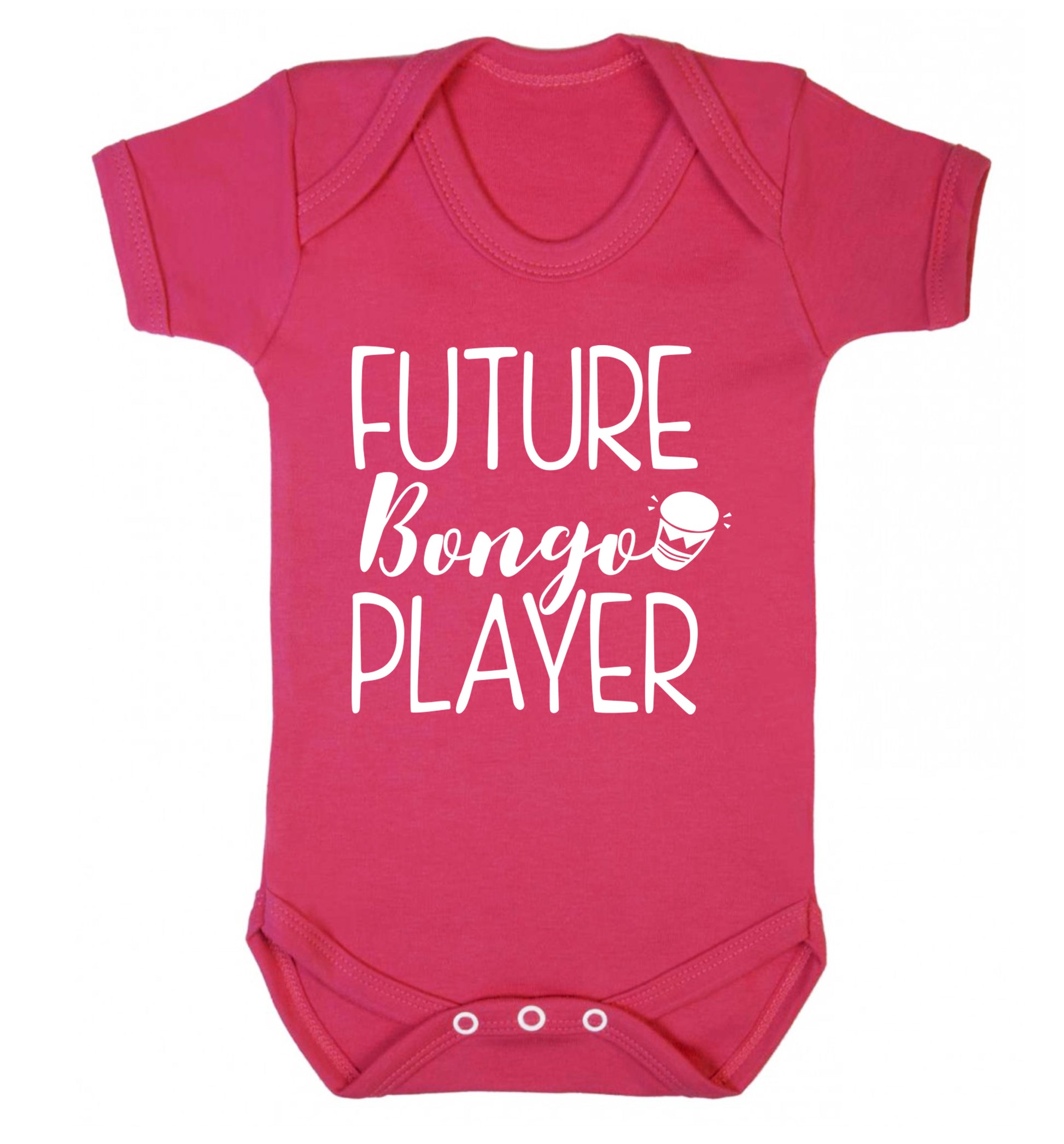 Future bongo player Baby Vest dark pink 18-24 months