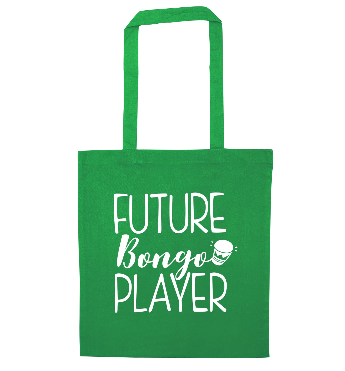 Future bongo player green tote bag