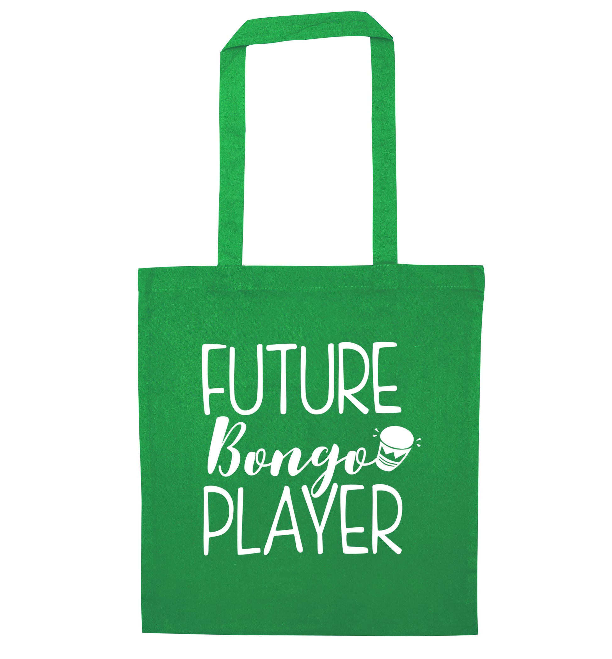 Future bongo player green tote bag