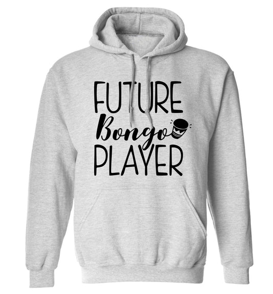 Future bongo player adults unisex grey hoodie 2XL