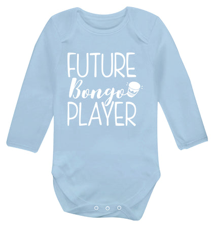 Future bongo player Baby Vest long sleeved pale blue 6-12 months