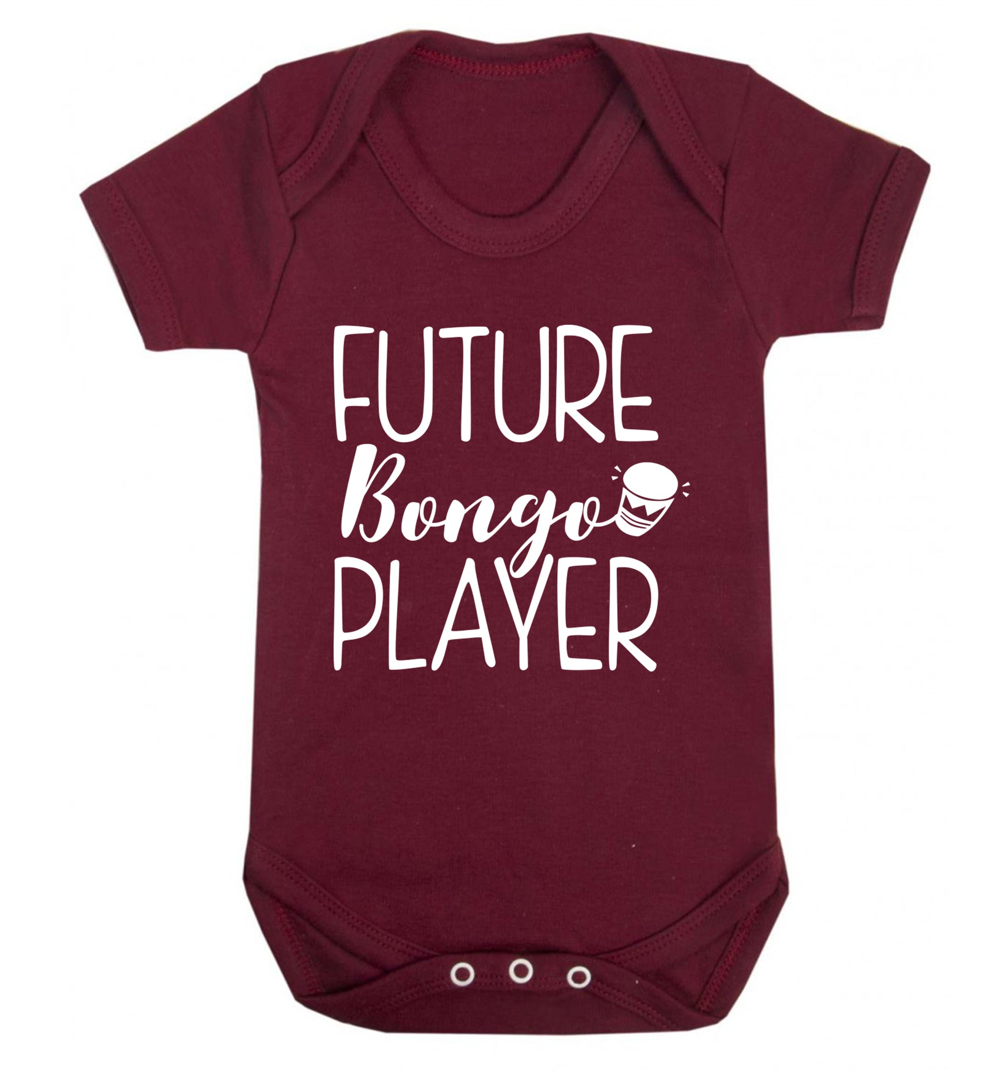 Future bongo player Baby Vest maroon 18-24 months