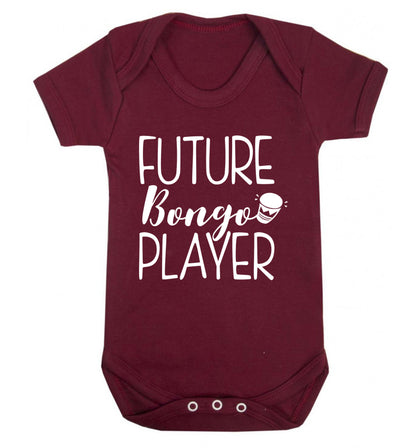 Future bongo player Baby Vest maroon 18-24 months