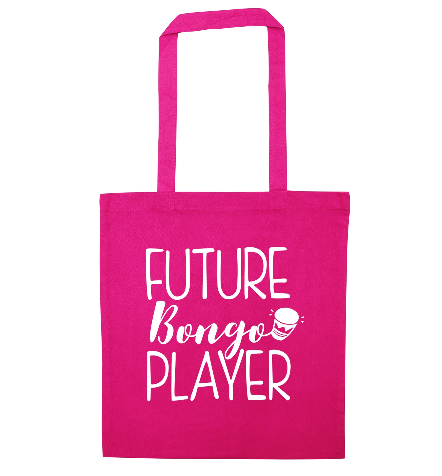 Future bongo player pink tote bag
