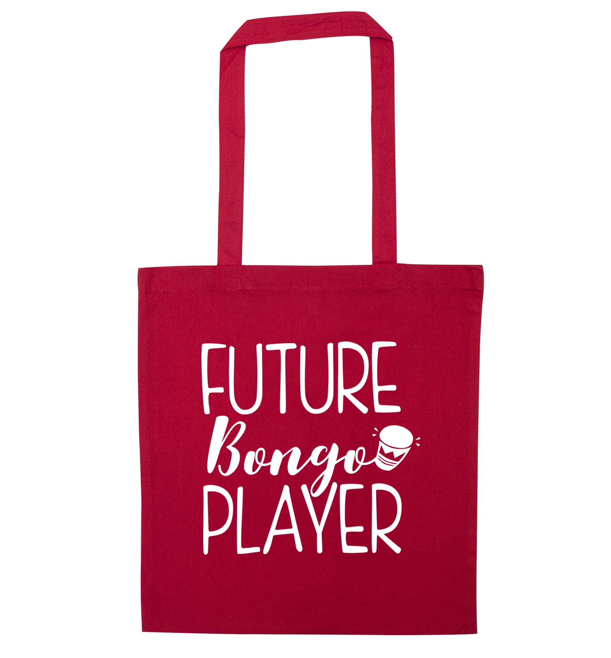 Future bongo player red tote bag