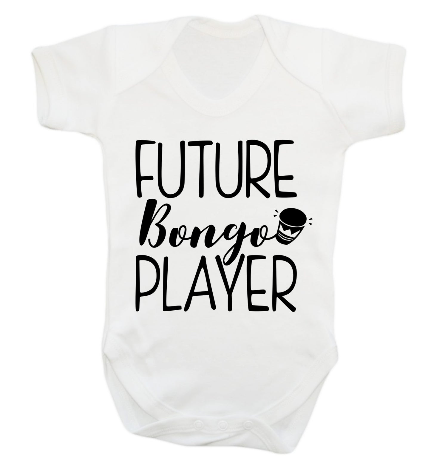 Future bongo player Baby Vest white 18-24 months