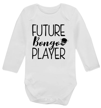 Future bongo player Baby Vest long sleeved white 6-12 months