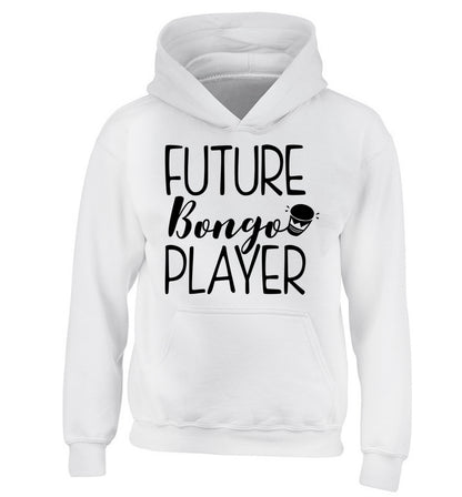 Future bongo player children's white hoodie 12-14 Years