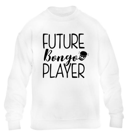 Future bongo player children's white sweater 12-14 Years