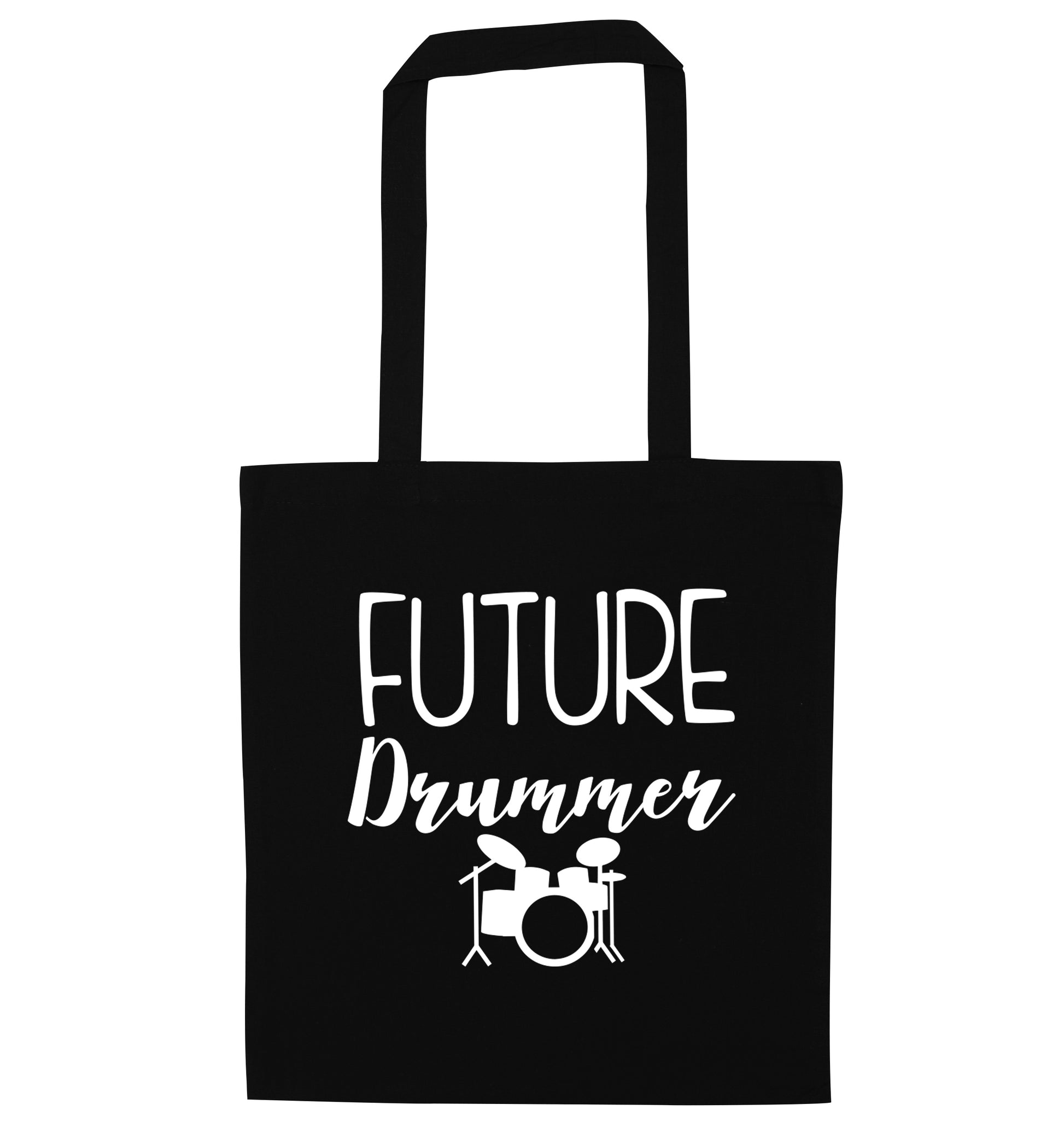 Future drummer black tote bag