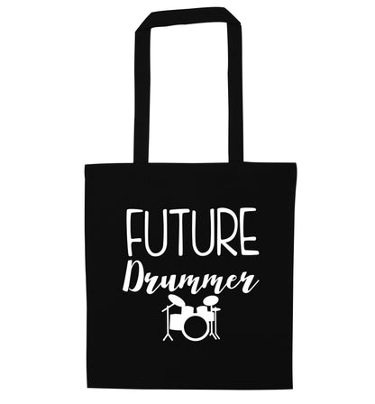 Future drummer black tote bag
