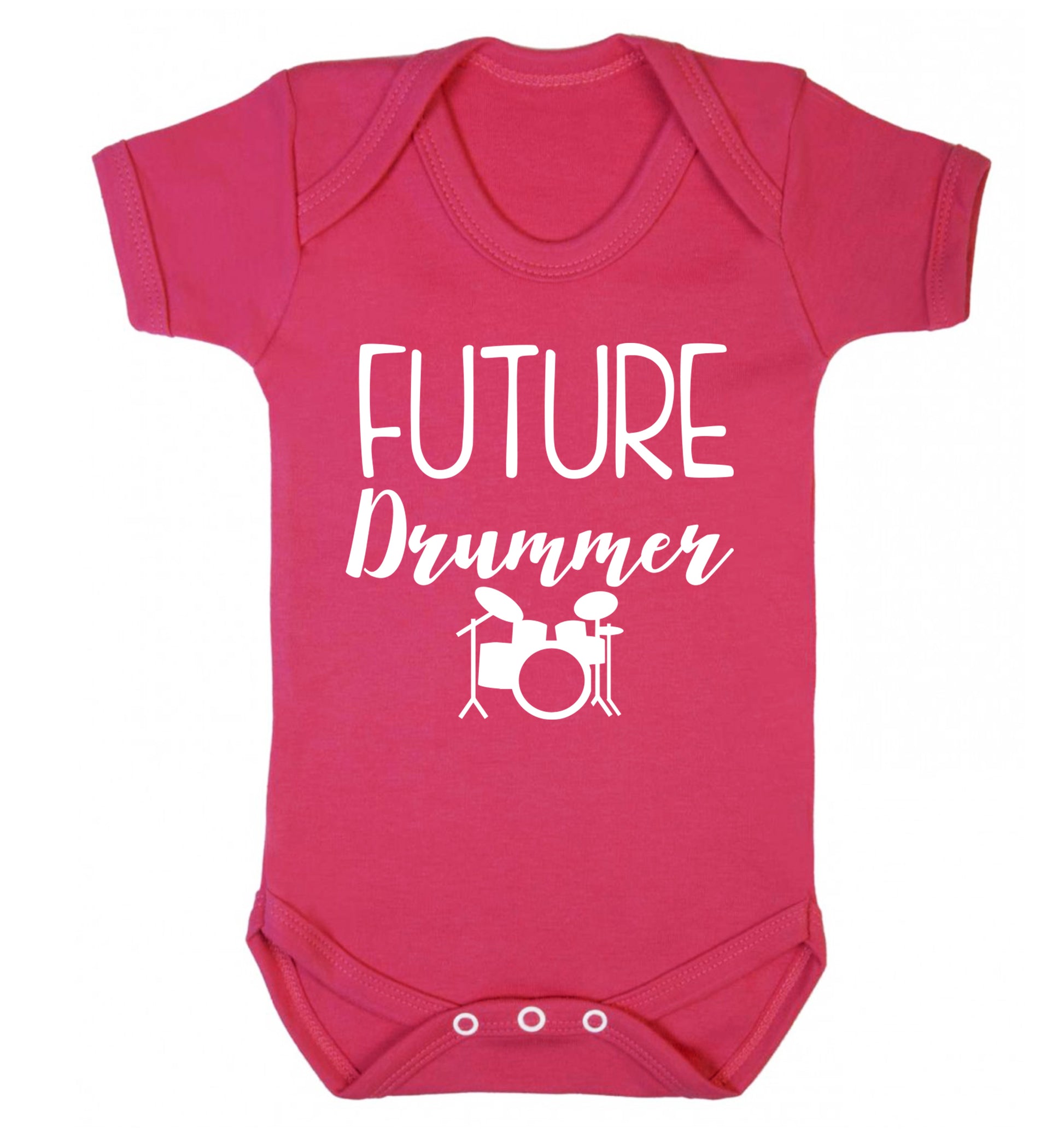 Future drummer Baby Vest dark pink 18-24 months