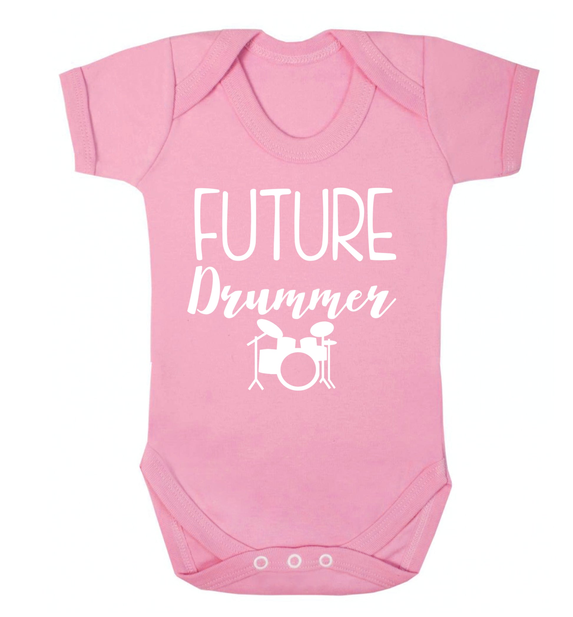 Future drummer Baby Vest pale pink 18-24 months