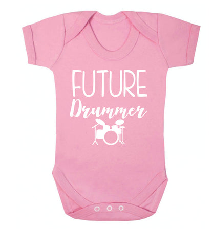 Future drummer Baby Vest pale pink 18-24 months