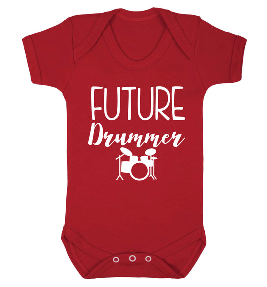 Future drummer Baby Vest red 18-24 months