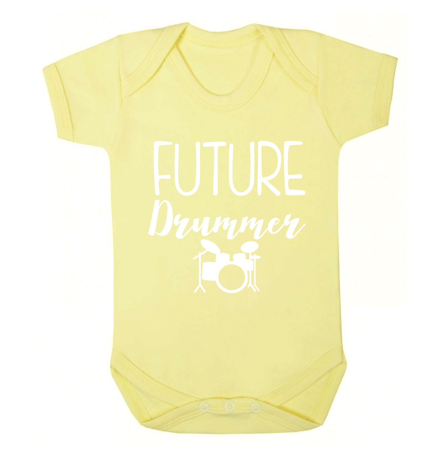 Future drummer Baby Vest pale yellow 18-24 months
