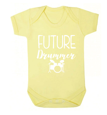 Future drummer Baby Vest pale yellow 18-24 months