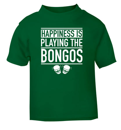 Happiness is playing the bongos green Baby Toddler Tshirt 2 Years