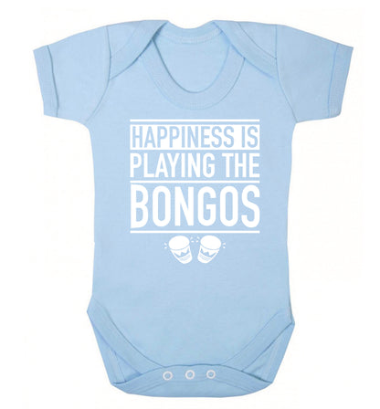 Happiness is playing the bongos Baby Vest pale blue 18-24 months