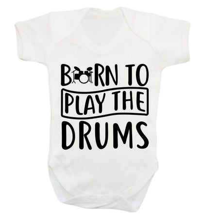 Born to play the drums Baby Vest white 18-24 months