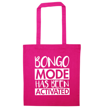 Bongo mode has been activated pink tote bag