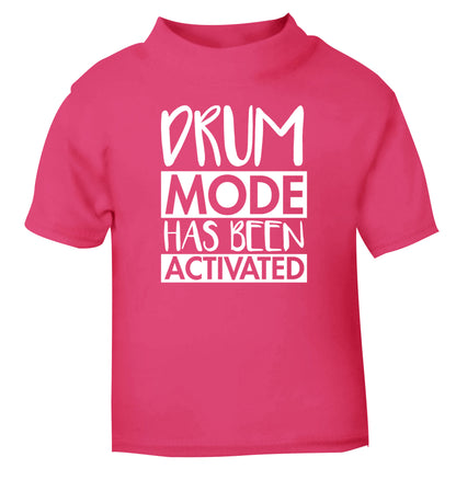 Drum mode activated pink Baby Toddler Tshirt 2 Years