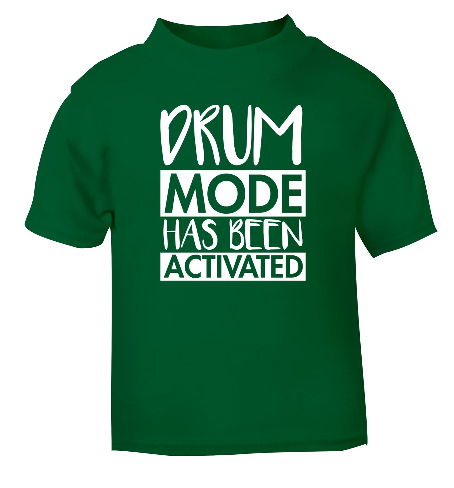 Drum mode activated green Baby Toddler Tshirt 2 Years