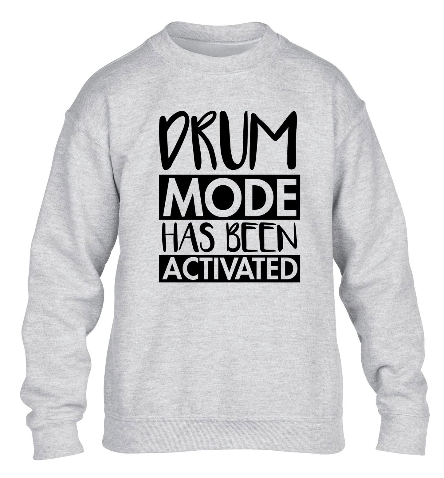 Drum mode activated children's grey sweater 12-14 Years