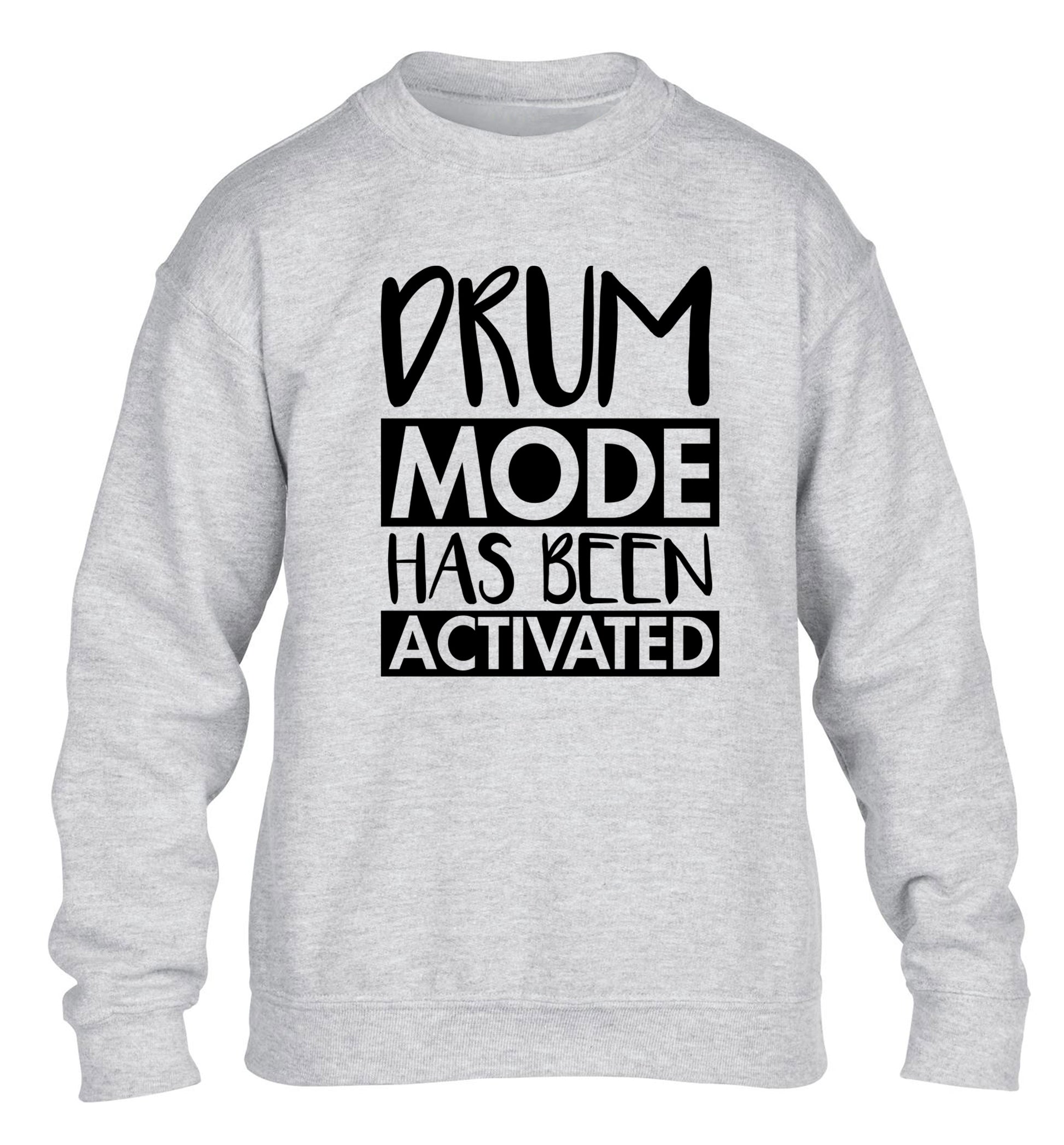 Drum mode activated children's grey sweater 12-14 Years