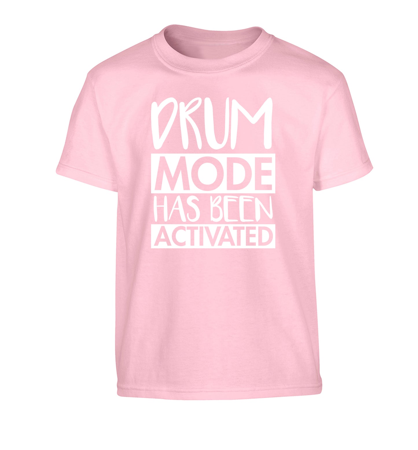 Drum mode activated Children's light pink Tshirt 12-14 Years