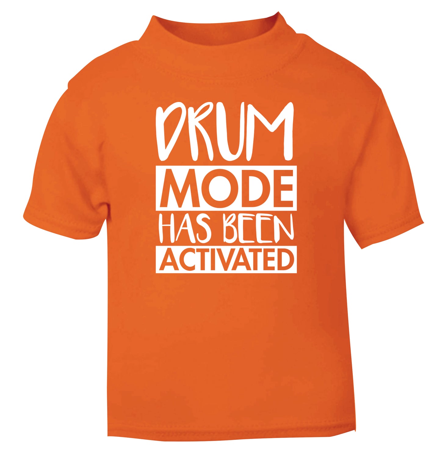 Drum mode activated orange Baby Toddler Tshirt 2 Years