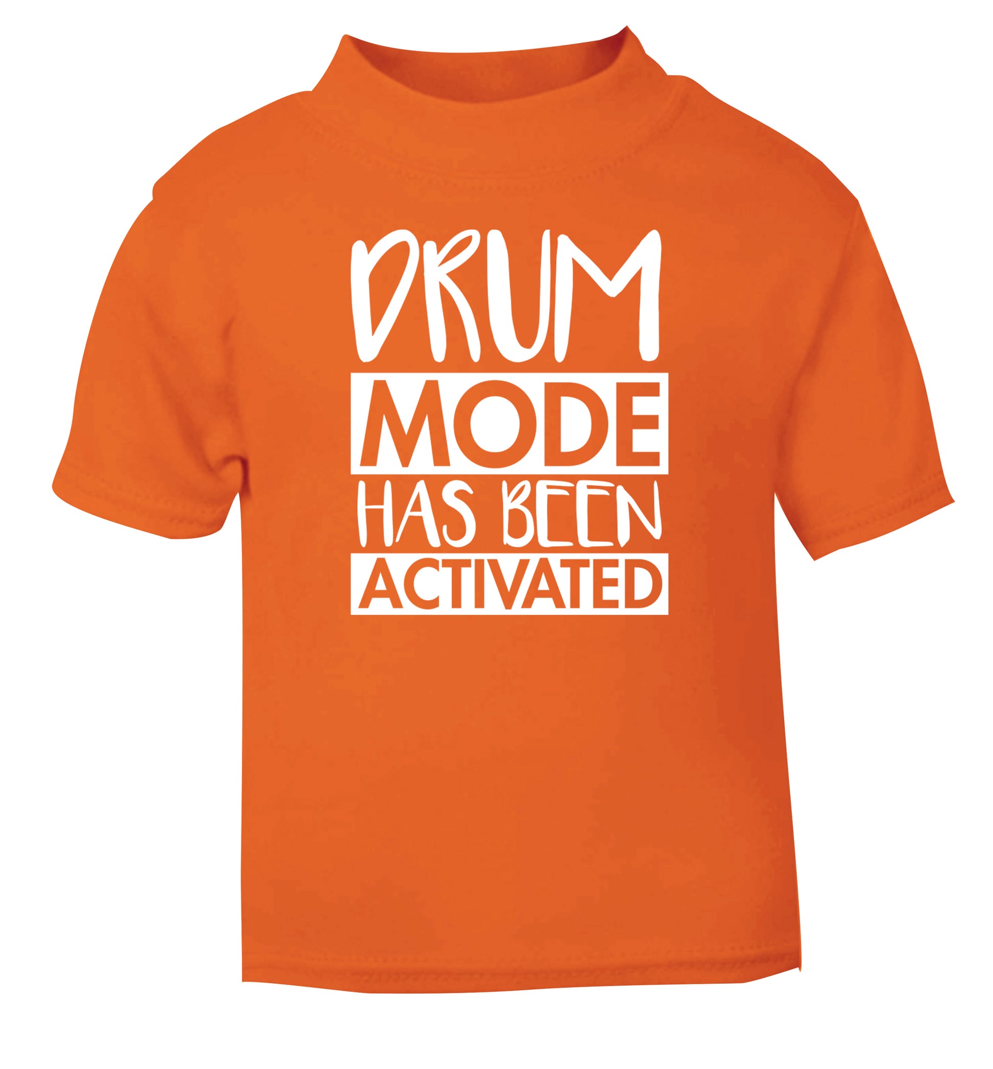 Drum mode activated orange Baby Toddler Tshirt 2 Years