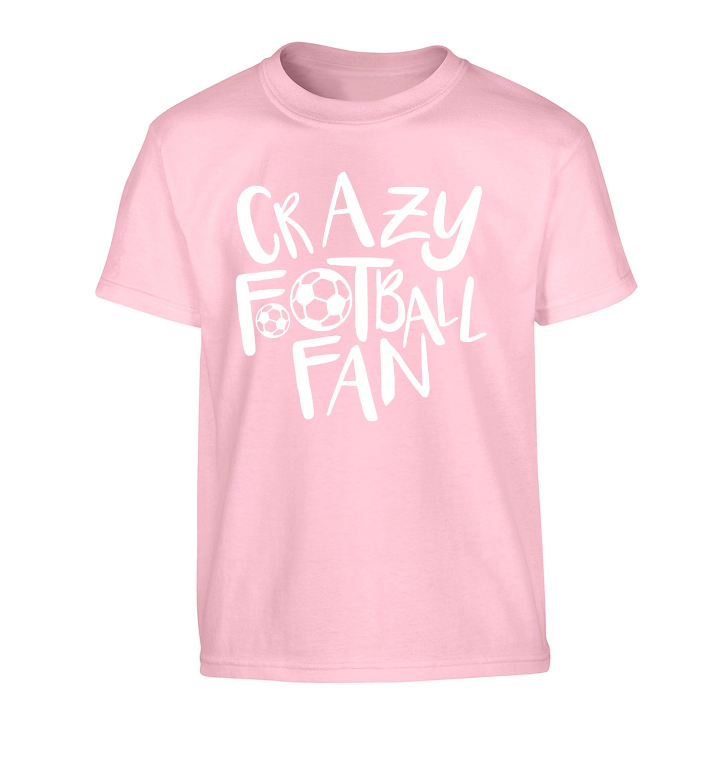 Crazy football fan Children's light pink Tshirt 12-14 Years
