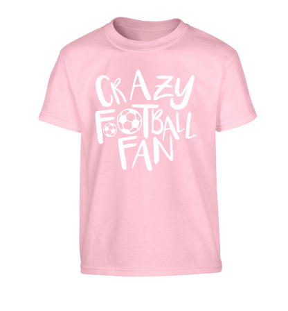 Crazy football fan Children's light pink Tshirt 12-14 Years