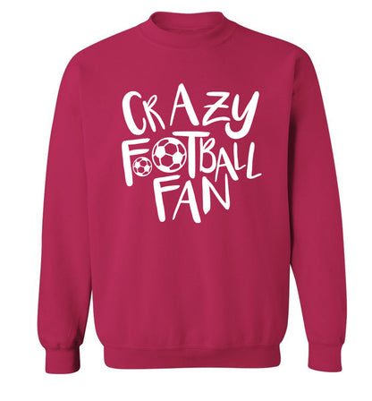 Crazy football fan Adult's unisexpink Sweater 2XL