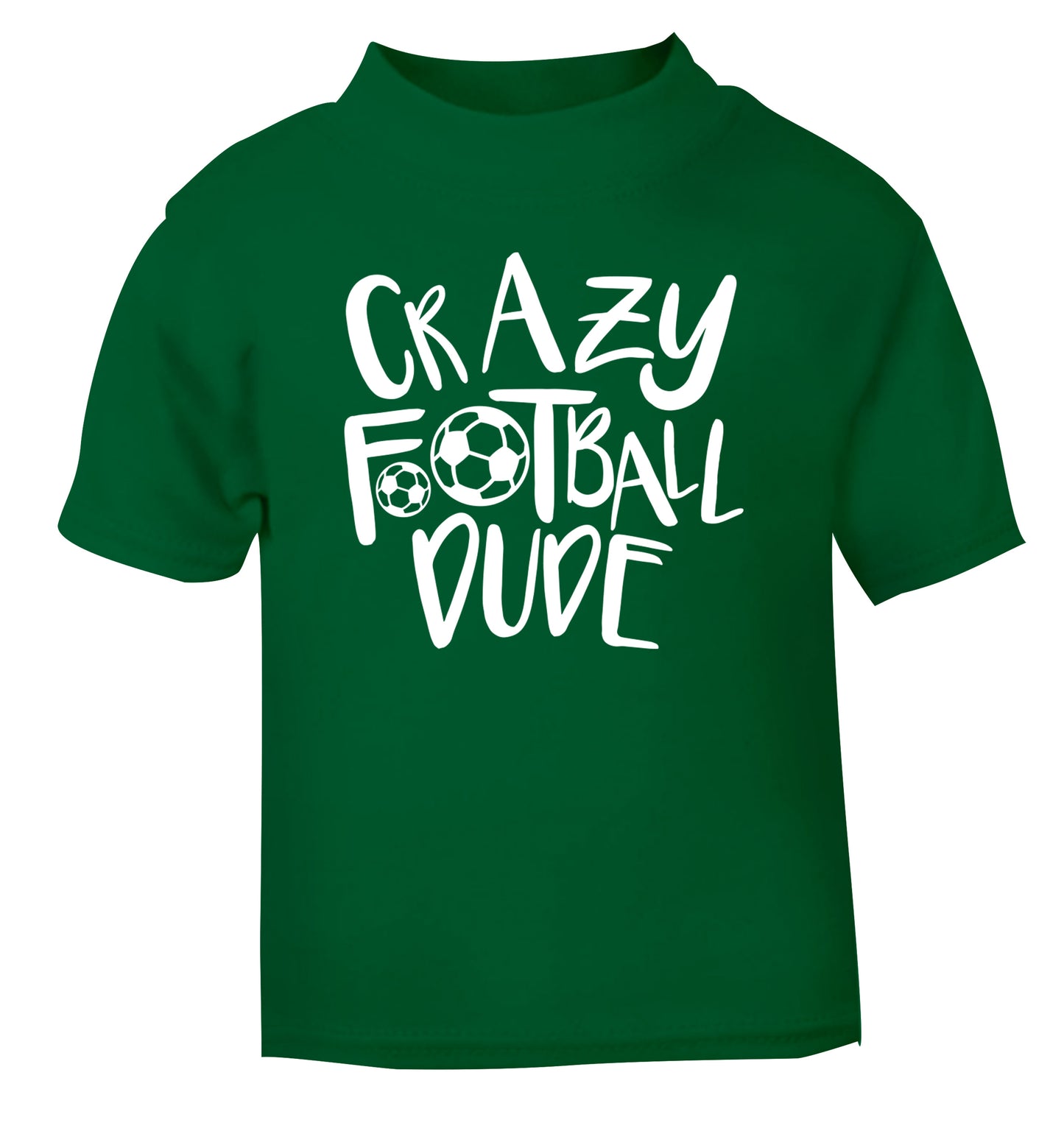 Crazy football dude green Baby Toddler Tshirt 2 Years