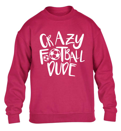 Crazy football dude children's pink sweater 12-14 Years