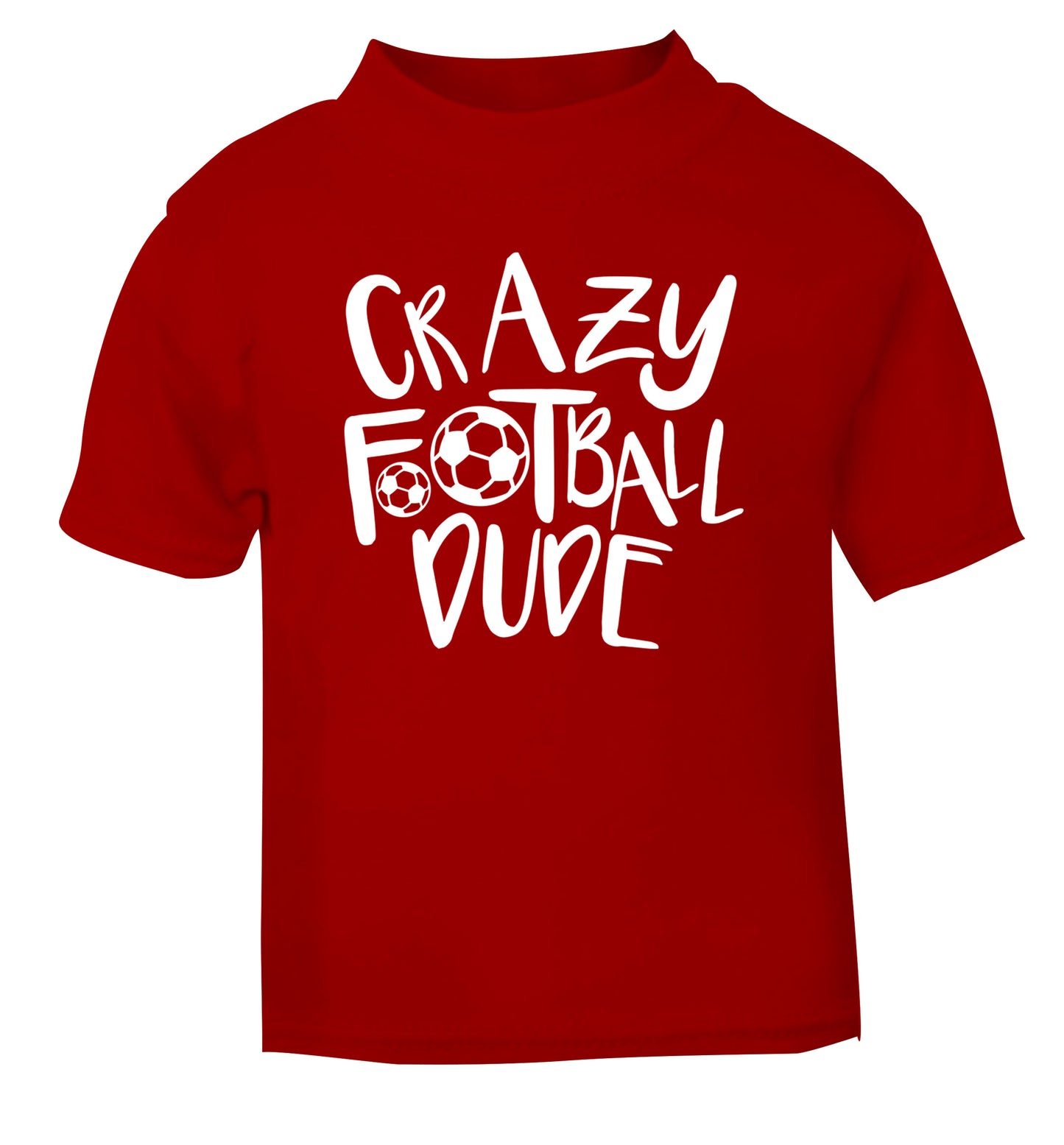 Crazy football dude red Baby Toddler Tshirt 2 Years