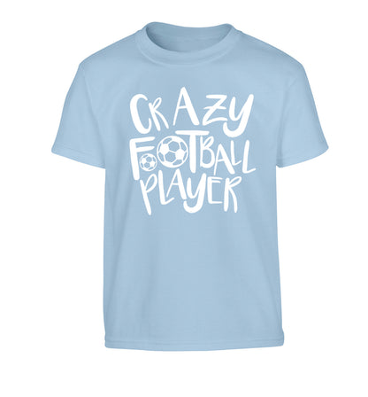 Crazy football player Children's light blue Tshirt 12-14 Years